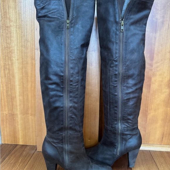 Joie chocolate brown Over-the-Knee high women’s Boots 9  39 heels - Picture 3 of 10